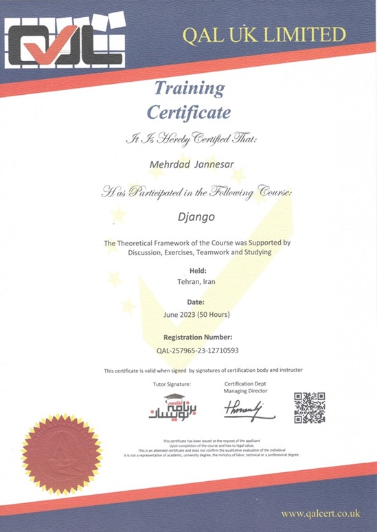 Qalcert - Django